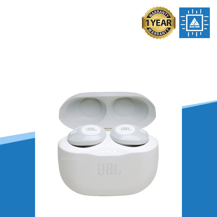 JBL TUNE 120TWS TRULY WIRELESS BLUETOOTH IN-EAR EARPHONES W/ CHARGING CASE (WHITE) JBL TUNE 120TWS TRULY WIRELESS BLUETOOTH IN-EAR EARPHONES W/ CHARGING CASE (WHITE)